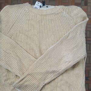 Express Shimmering Gold Women's Sweater